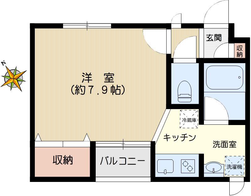 BRAVO VILLA(ワンルーム/1階)の間取り写真