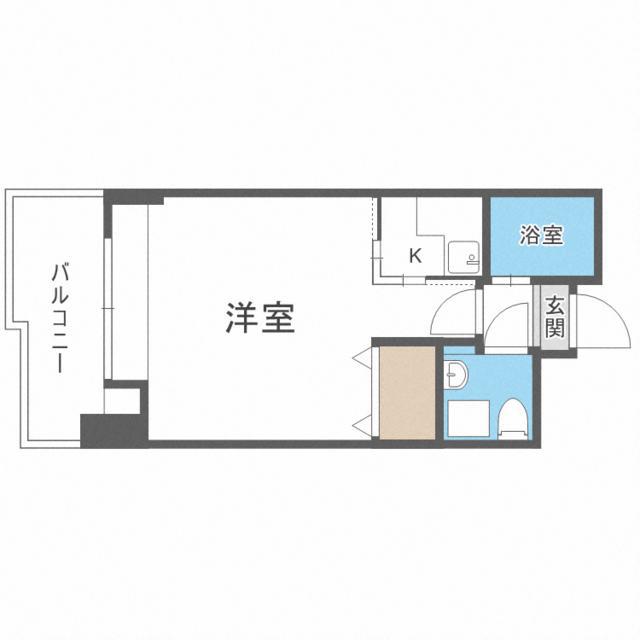 エステート・モア・平尾パージュ(1K/13階)の間取り写真