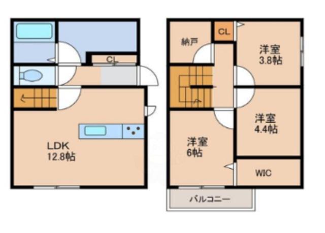 CASAサウス(3SLDK/2階)の間取り写真