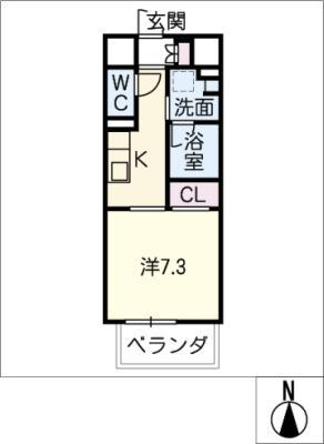 MIO・ASTER(1K/2階)の間取り写真