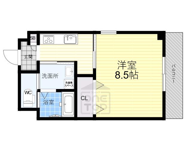 サンハート南茨木3(1K/3階)の間取り写真