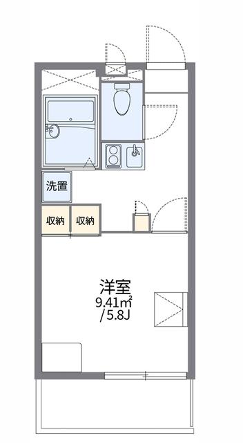 レオパレスSAKU(1K/2階)の間取り写真