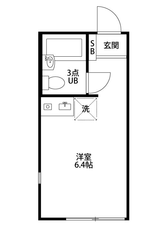 エレーナ大森本町(ワンルーム/1階)の間取り写真