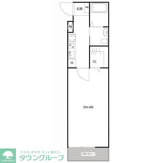 MQUARTO拝島II(1K/1階)の間取り写真