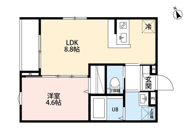 ROBOT HOME HOSHIGAOKA(1LDK/1階)の間取り写真