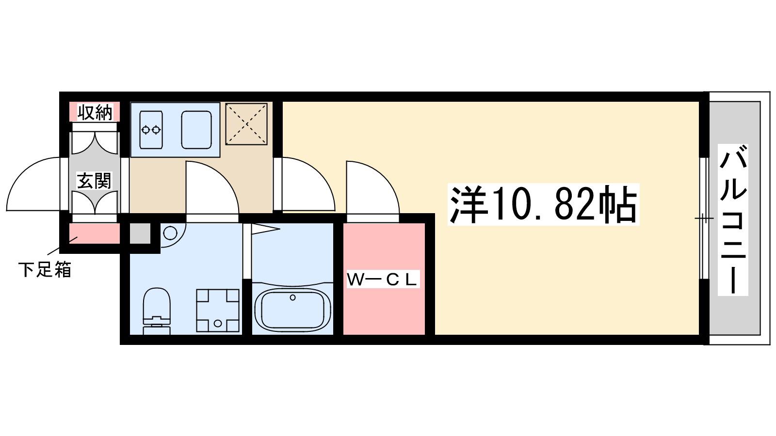 サンレムート江坂ファースト(1K/7階)の間取り写真