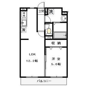 フォレストステージII(1LDK/2階)の間取り写真