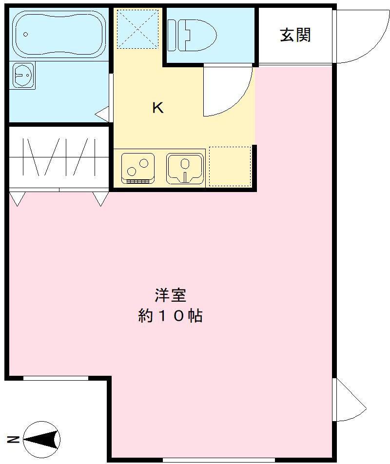 モデュロール高井戸(ワンルーム/4階)の間取り写真