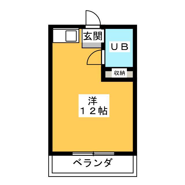 サンハイム 36(ワンルーム/3階)の間取り写真