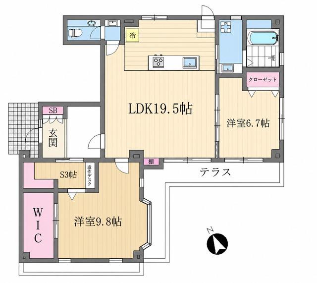 上石神井3丁目戸建(2SLDK/1階)の間取り写真