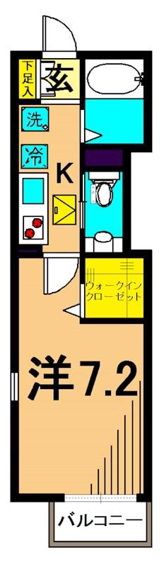 ALLURE日吉(1K/2階)の間取り写真