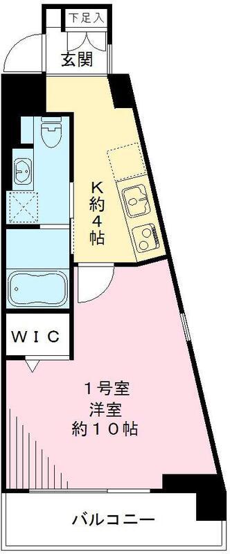 WIN BELL仙川-ウィンベル仙川-(1K/2階)の間取り写真