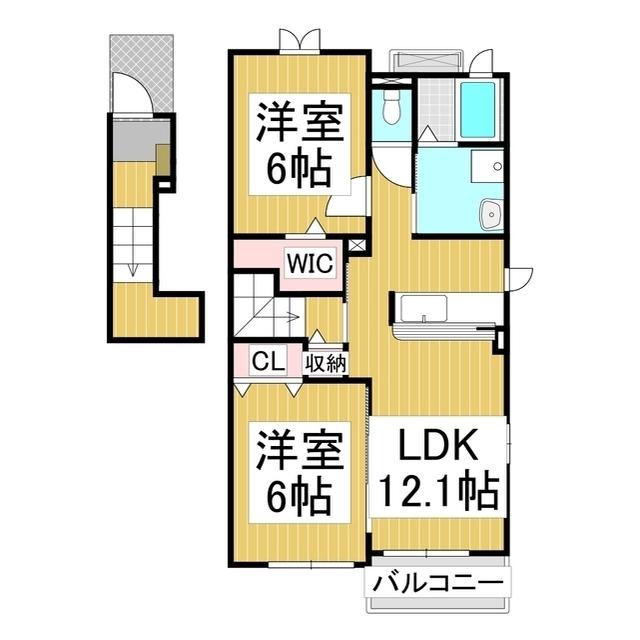 グランユウ(2LDK/2階)の間取り写真