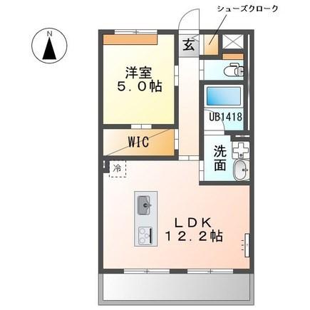 レジデンス寿(1LDK/2階)の間取り写真