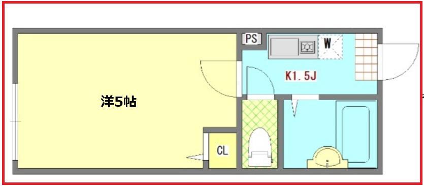 ノーザンロード西新井(1K/1階)の間取り写真