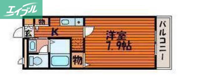 フィネス昭和町I(1K/1階)の間取り写真