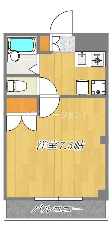 5・マルゴ(1K/2階)の間取り写真