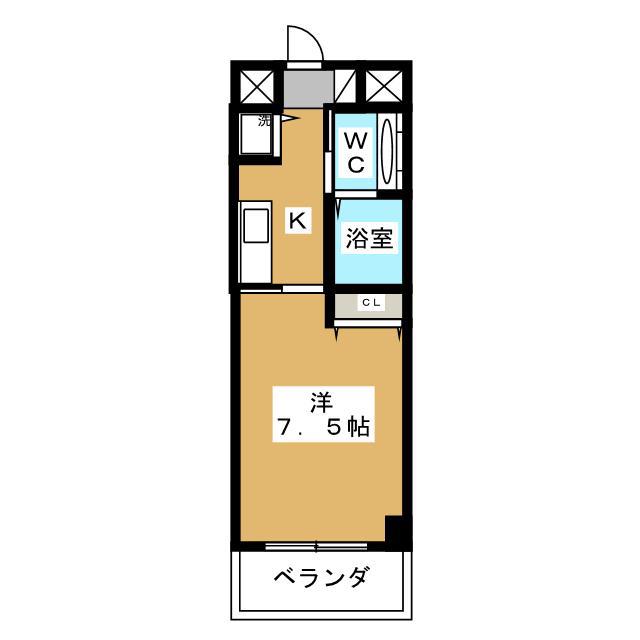 耕和ビル(1K/6階)の間取り写真
