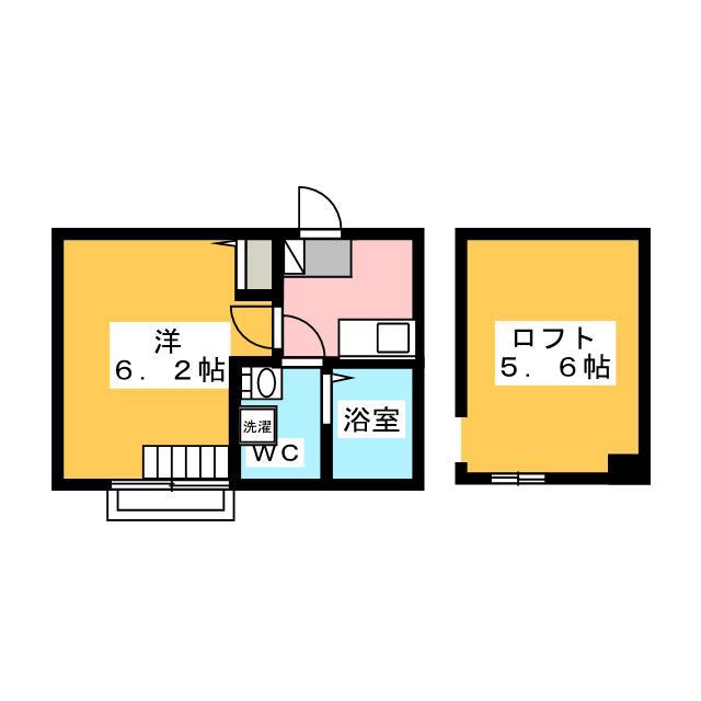 アーキソルジェ生田(1K/1階)の間取り写真