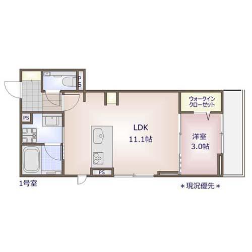 KORALLION OCT /コラリオン オクト(1LDK/3階)の間取り写真