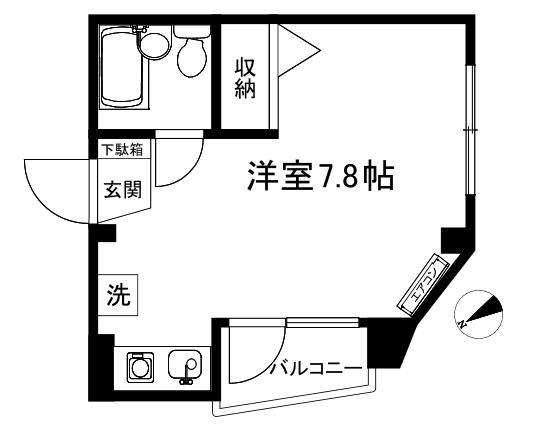 メゾンベニス(ワンルーム/3階)の間取り写真