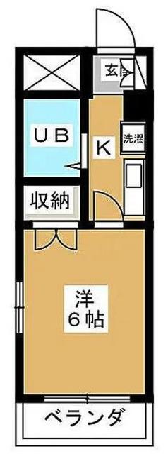 フレクション相模原(1K/2階)の間取り写真