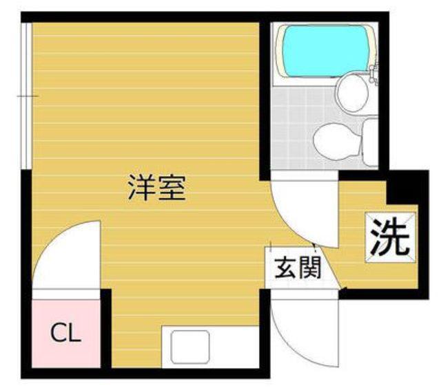 ハイムぷれりゅうど(ワンルーム/1階)の間取り写真