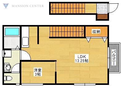 エルコレクション臨港(1LDK/2階)の間取り写真