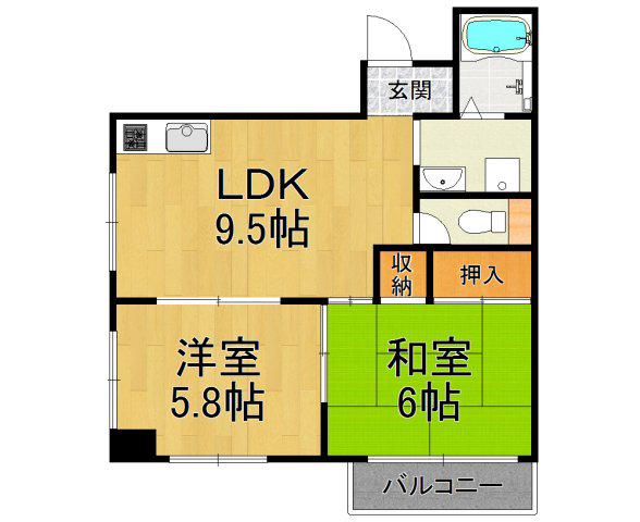 FMロッカ-(2LDK/3階)の間取り写真