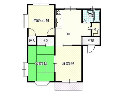 ハイツヴィレッジ(3DK/1階)の間取り写真