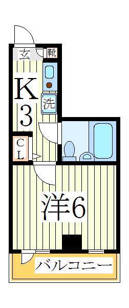 コーポ姫宮(1K/2階)の間取り写真