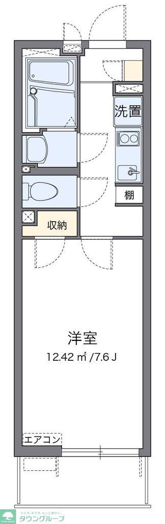クレイノMIRAI(1K/1階)の間取り写真