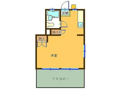 ファミール下北沢(ワンルーム/3階)の間取り写真