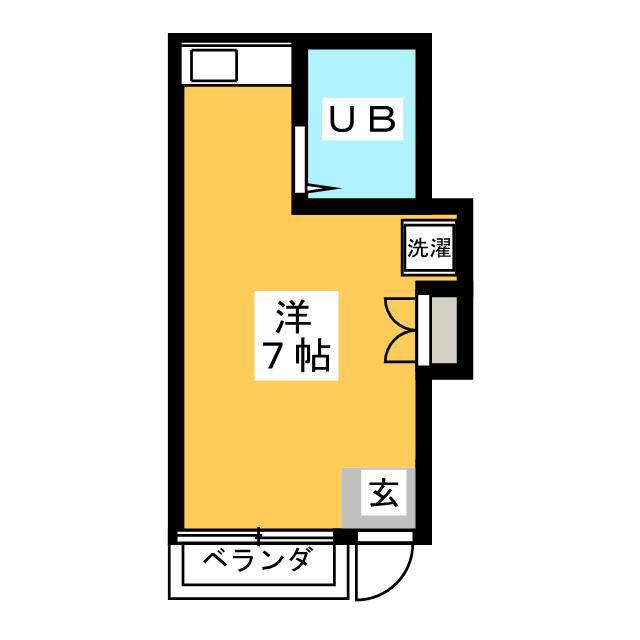 アルシオン(ワンルーム/2階)の間取り写真
