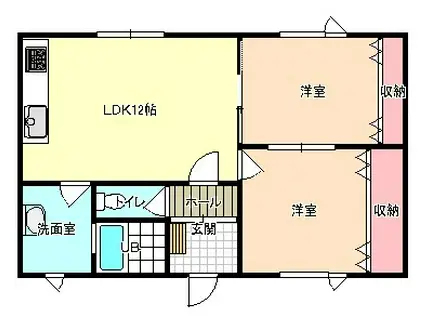 ひまわりハイツ3(2LDK/2階)の間取り写真