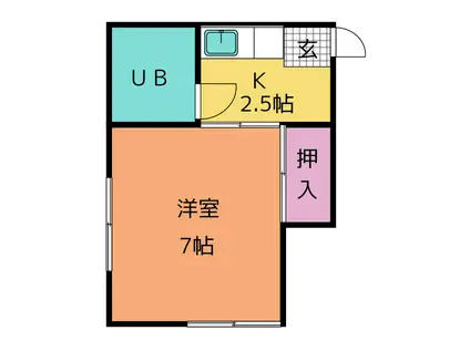 WHITE HOME(1K/2階)の間取り写真