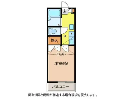 メゾンド・マシェリ(1K/2階)の間取り写真