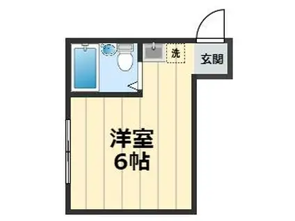 リシェス鶴間(ワンルーム/1階)の間取り写真