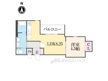 レクエルド桃山(1LDK/2階)の間取り写真