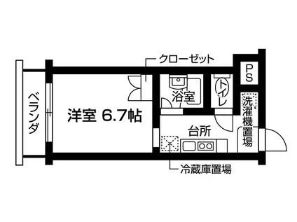 NASIC志村坂下(1K/2階)の間取り写真