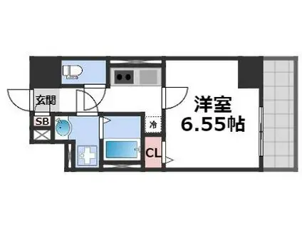 ARTIZA西長堀(1K/2階)の間取り写真