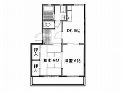 ファインステージ(2DK/2階)の間取り写真