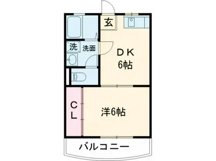 スペチアーレ(1DK/2階)の間取り写真