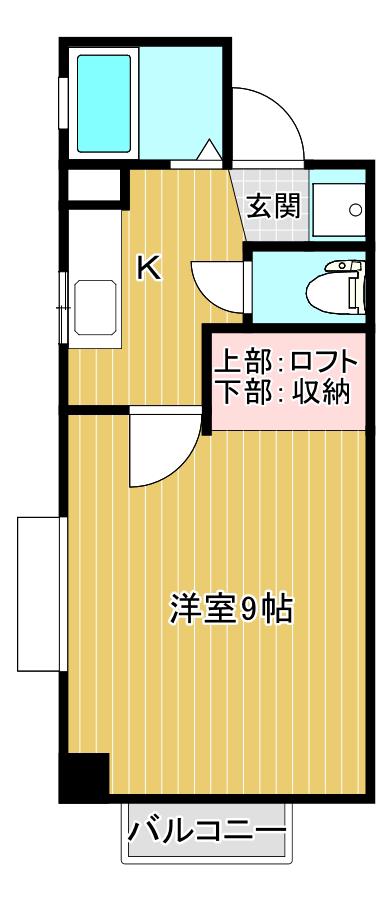 マンションオーベルジュ平田(1K/2階)の間取り写真