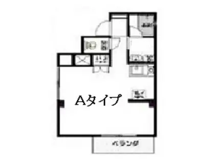 シアトル(ワンルーム/2階)の間取り写真