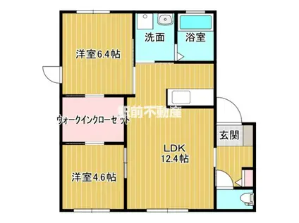 シャーメゾン宮永A棟(2LDK/2階)の間取り写真