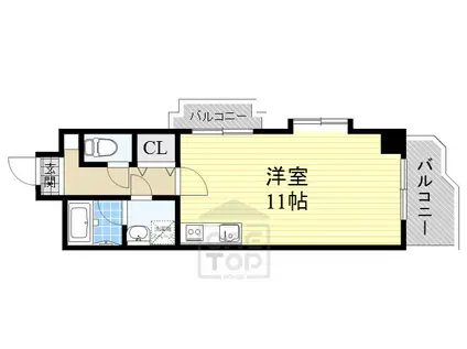 ステーションハイツ南茨木(ワンルーム/5階)の間取り写真