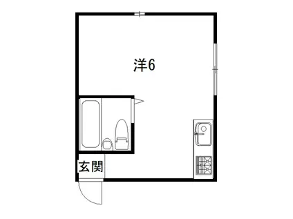 レックス14(ワンルーム/2階)の間取り写真