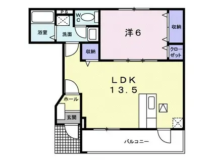 フォーリスト ヒルズ A(1LDK/1階)の間取り写真