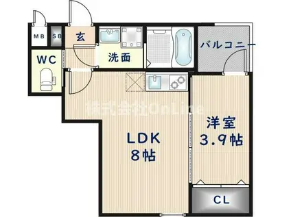 SANCTUARY TERRACE(1LDK/1階)の間取り写真